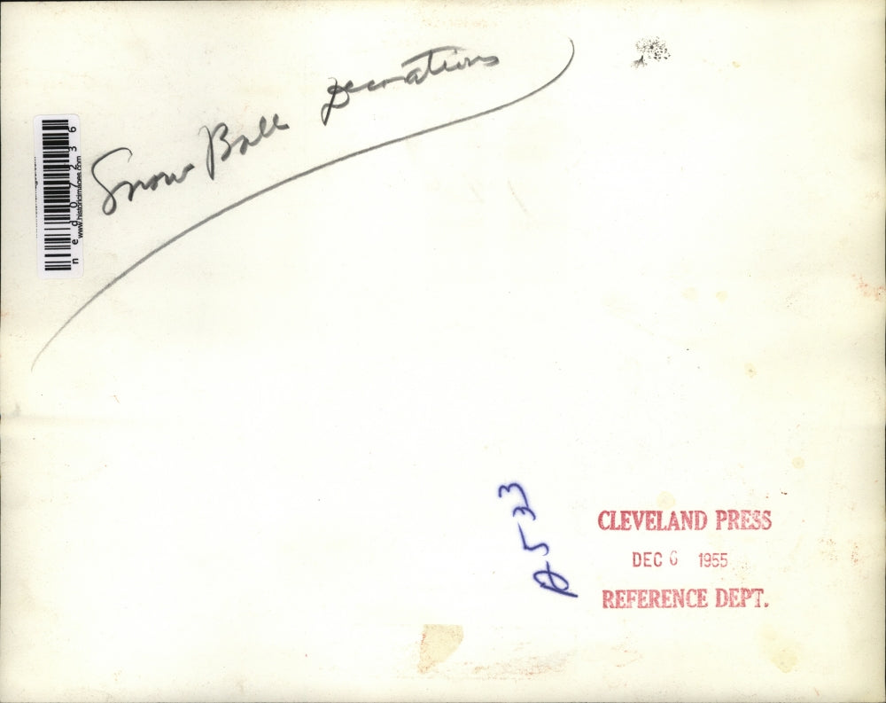 1955 Press Photo Snow Ball Decorations