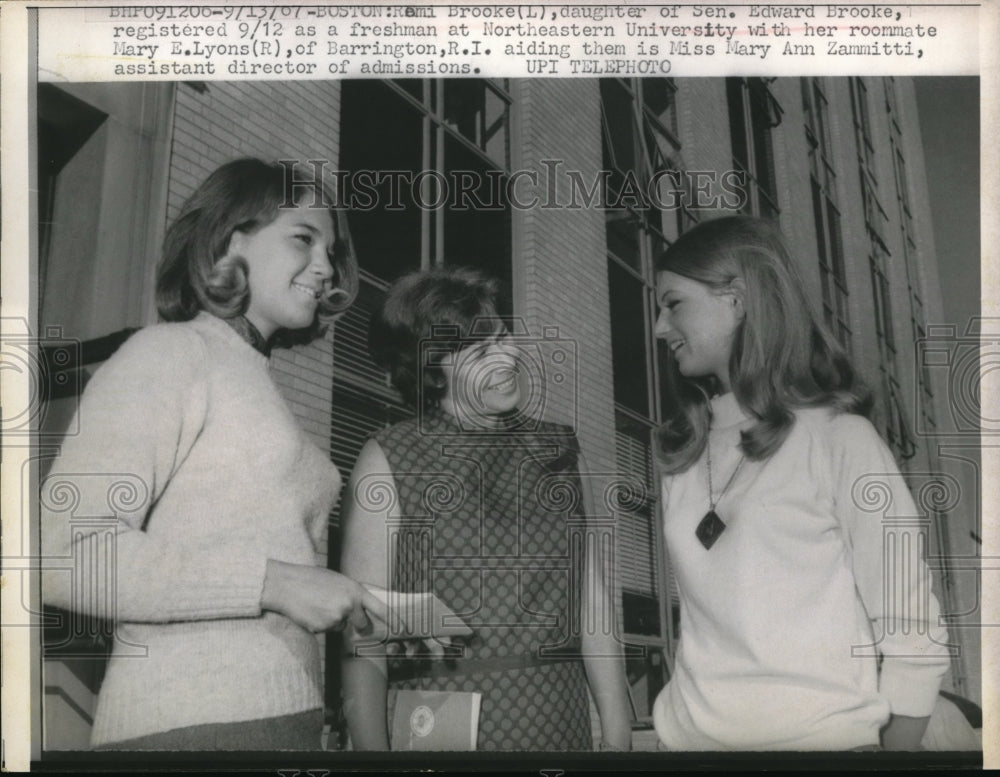 1967 Media Photo Romi Brooke daughter of Sen.E. Brooke registered as Freshman