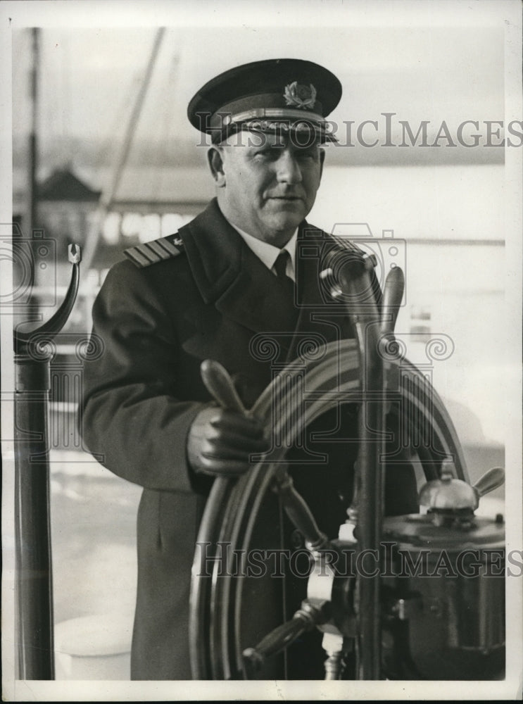 1932 Press Photo The Commander of the Colombian Steamship is Capt. David Smith