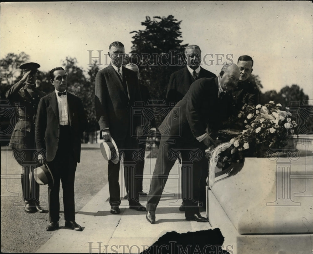 1925 Press Photo Gen PP Dartnell of Cjile, Maj A Espinosa, Maj Gen JL Hines