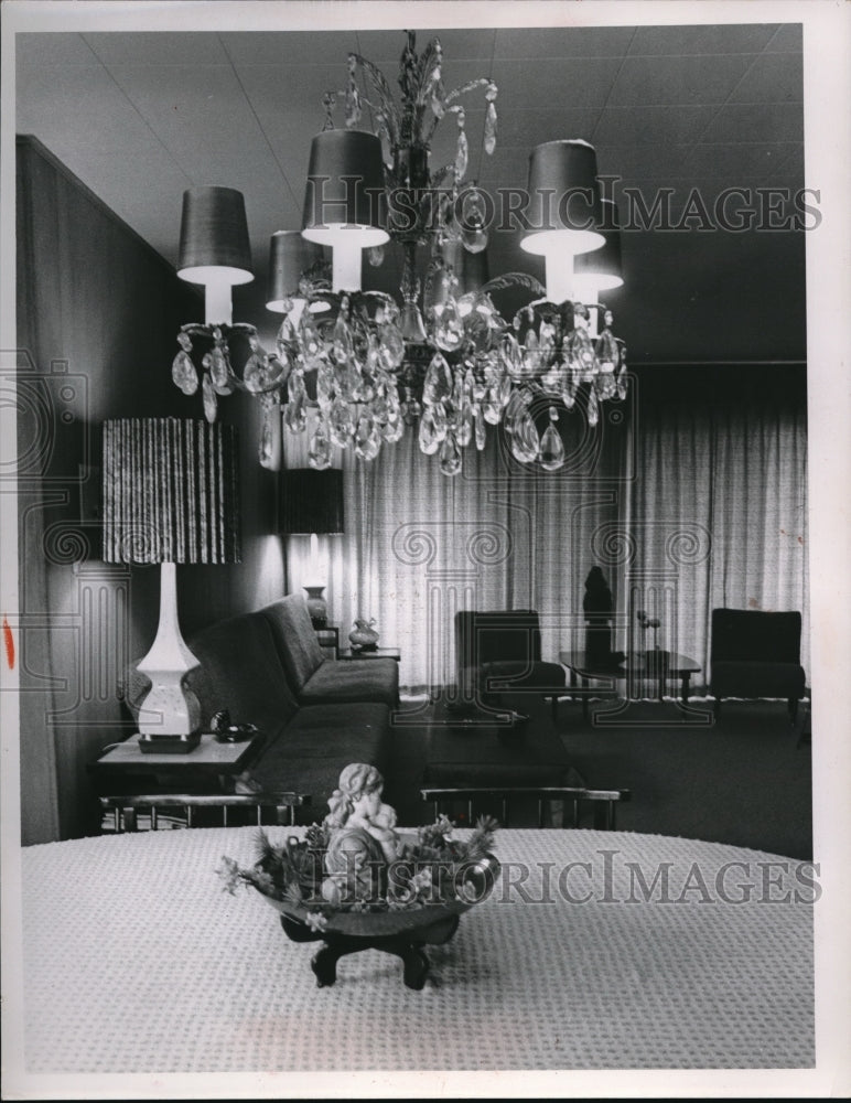 1966 Press Photo John Sinter home interior view- Historic Images