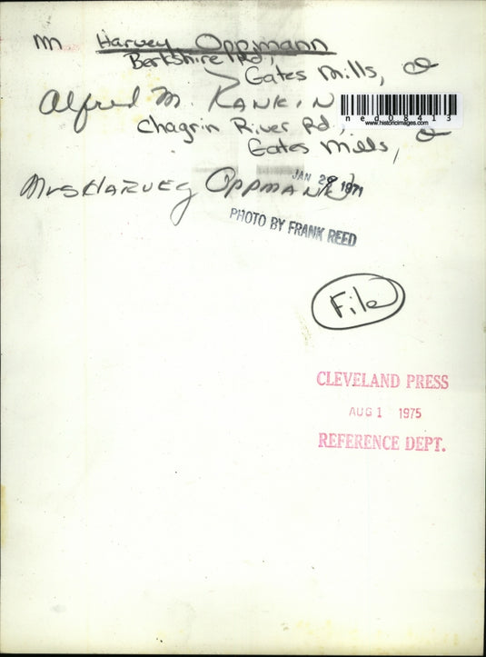 1975 Media Photo Harvey Oppmann, Alfred Rankin, Mrs Oppmann