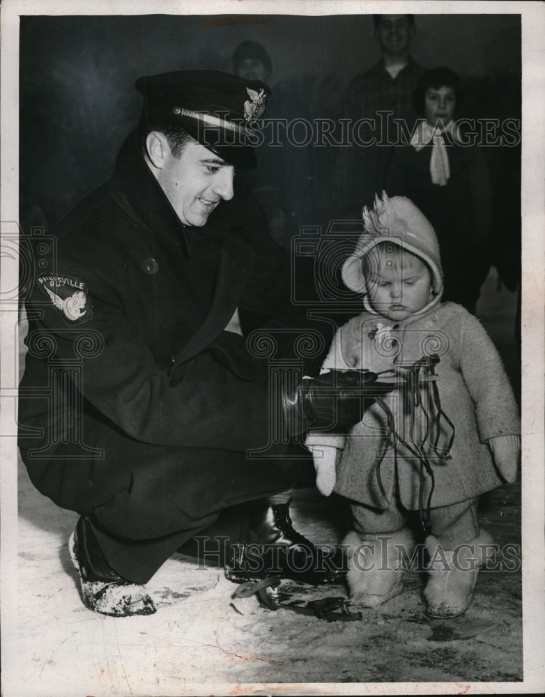 1948 Press Photo Jane Ellen Noponen and Ptl John Thomas