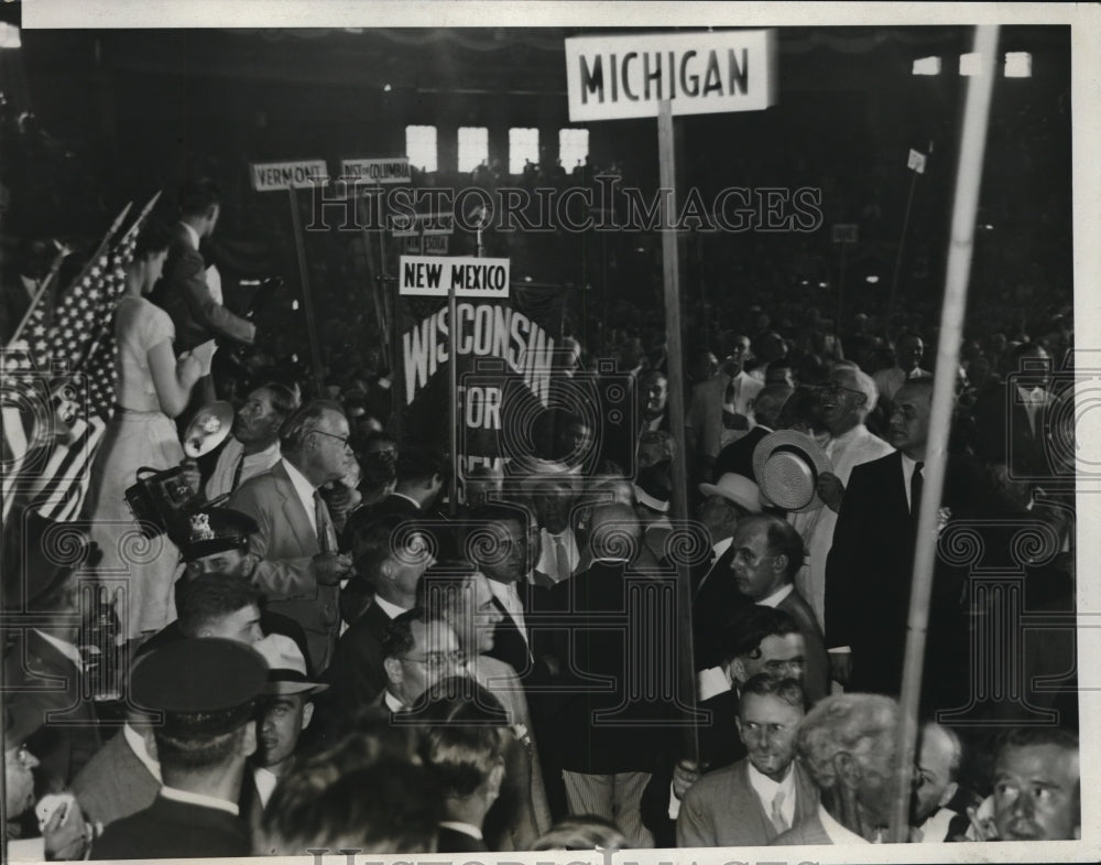 1932 Press Photo Convention Chicago Eighteenth Amendment Keynoter Barkley