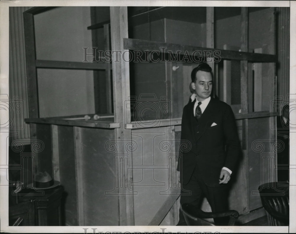 1935 Press Photo San Jose California Allene R Lamson Bathtub Replica Trial