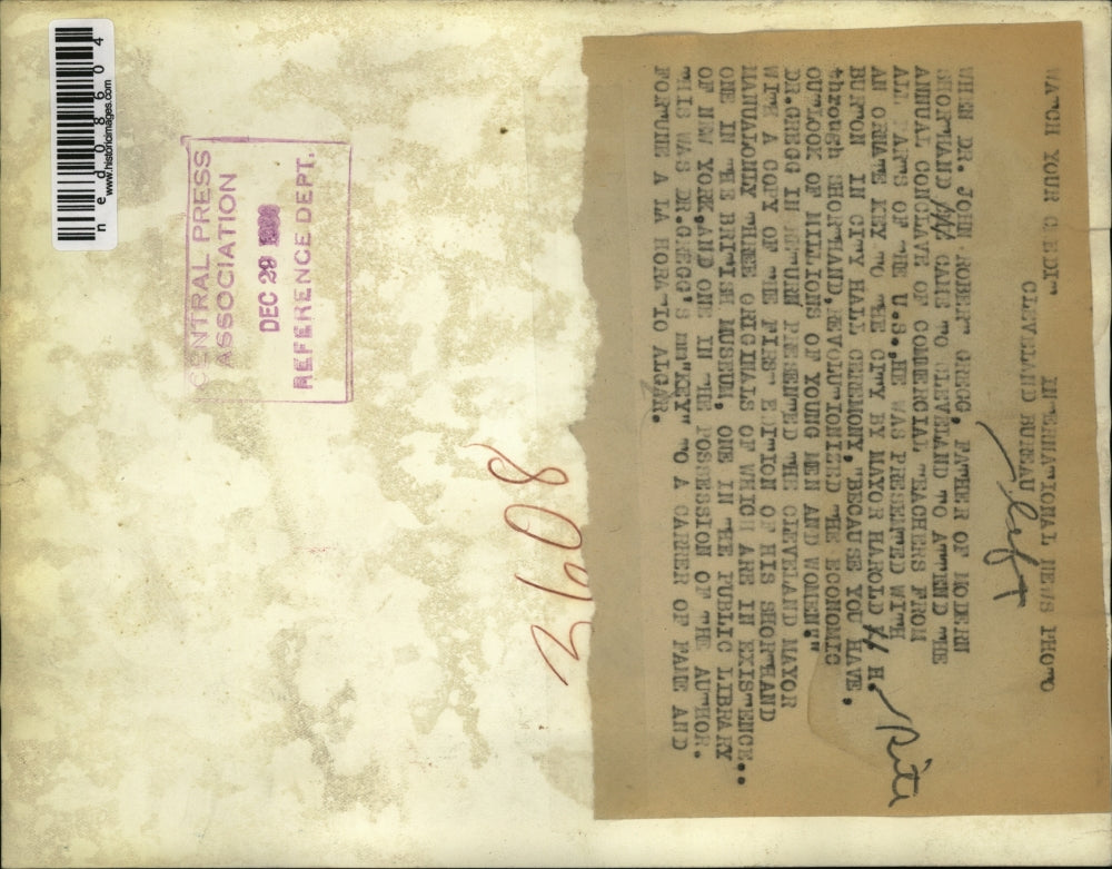 1936 Media Photo Dr. John Robert and Mayor Harold Burton