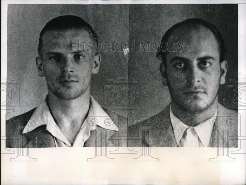 1944 Press Photo Spy Hiriberto Schlosser & Manuel Demiguel Arraztia Buenos Aires