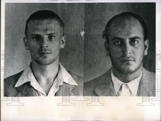 1944 Press Photo Spy Hiriberto Schlosser & Manuel Demiguel Arraztia Buenos Aires