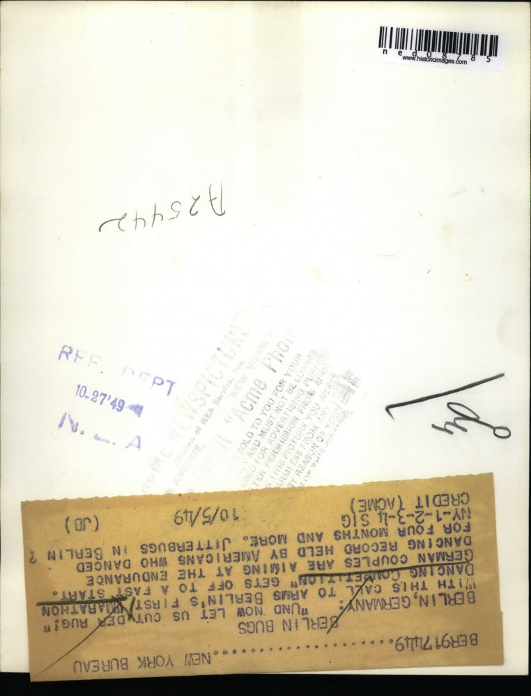 1949 Press Photo The first Marathon Dancing Competition in Berlin