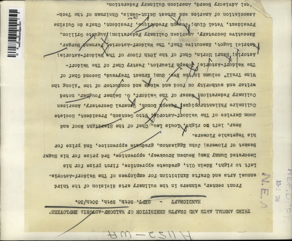 1938 Press Photo The third Annual Arts and Crafts Exhibition of the employees