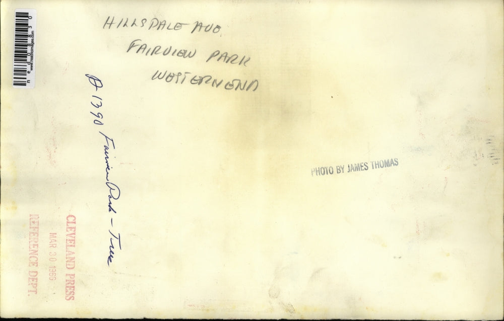 1966 Press Photo The quiet side of the Hillsdale Avenue Fairview Park