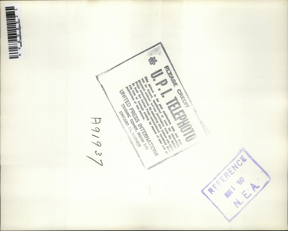 1960 Press Photo Niagra Falls Canada, Roger Woodward plunged over falls