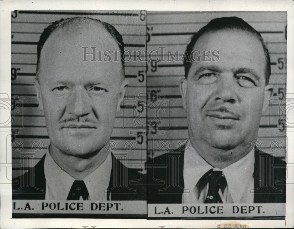 1943 Media Photo La Calif muh shots cops LL Johnson, EB Mooradian brutality