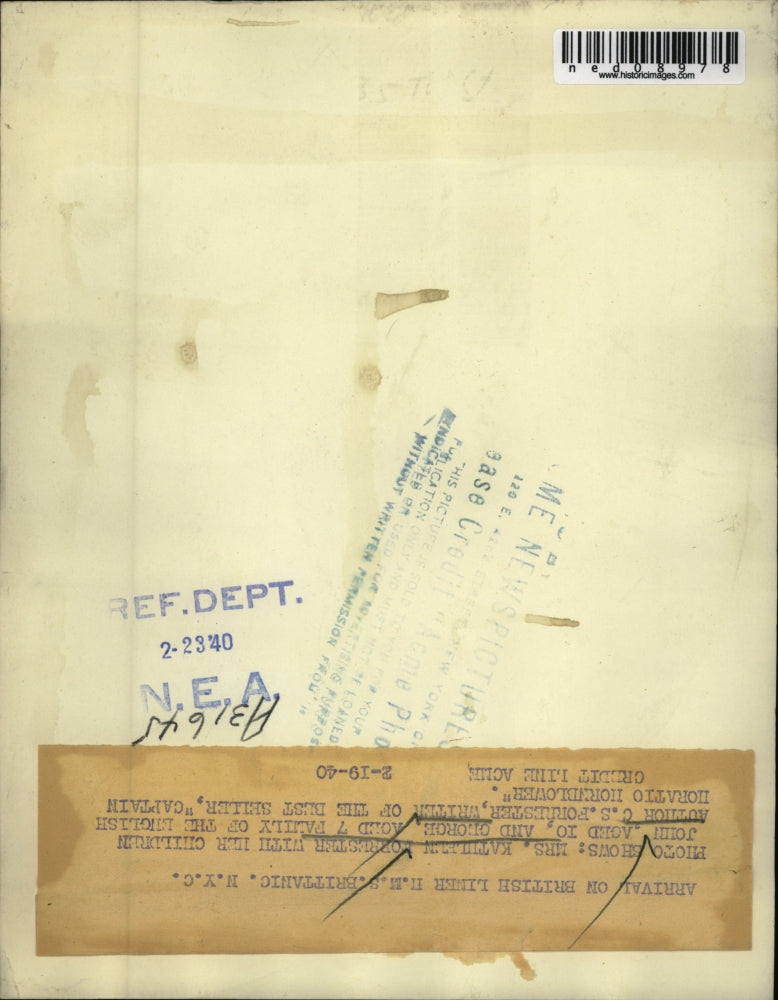 1940 Press Photo Mrs Kathleen Forrester & kids John,George family of author