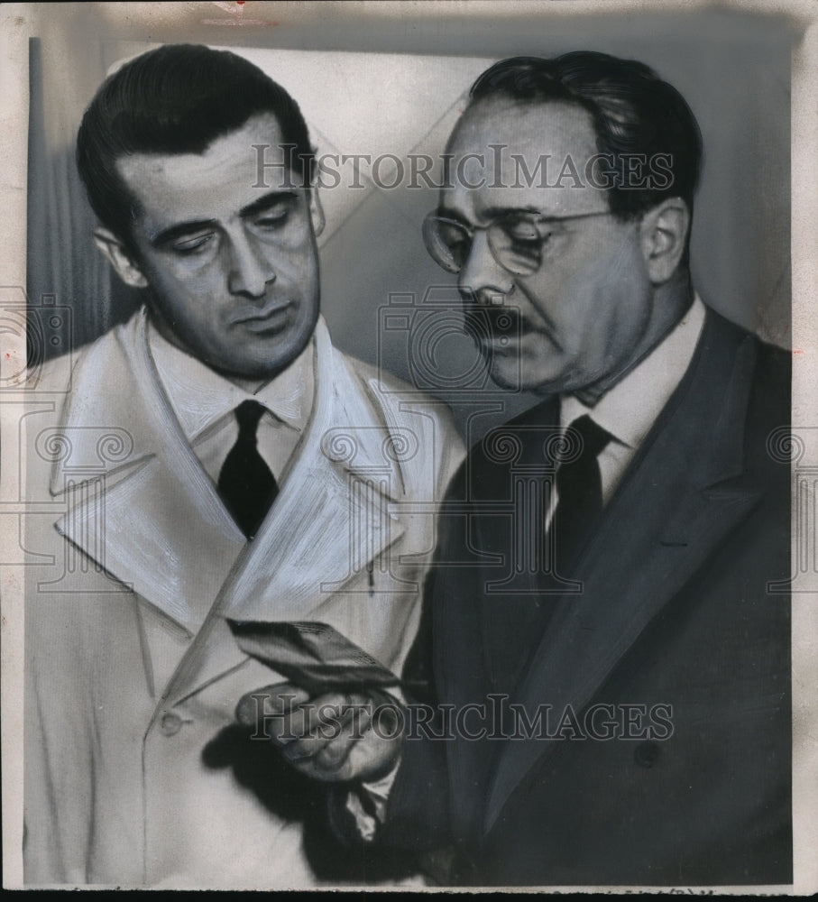 1954 Press Photo Vatiocan City Papal DR R Gateazzi-Lisi & Dr TM Soncini