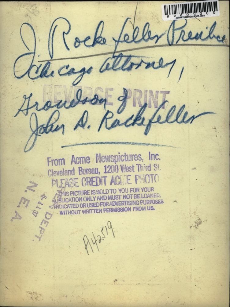 1937 Press Photo J Rockefeller Prentice Chicago attorney - ned09000