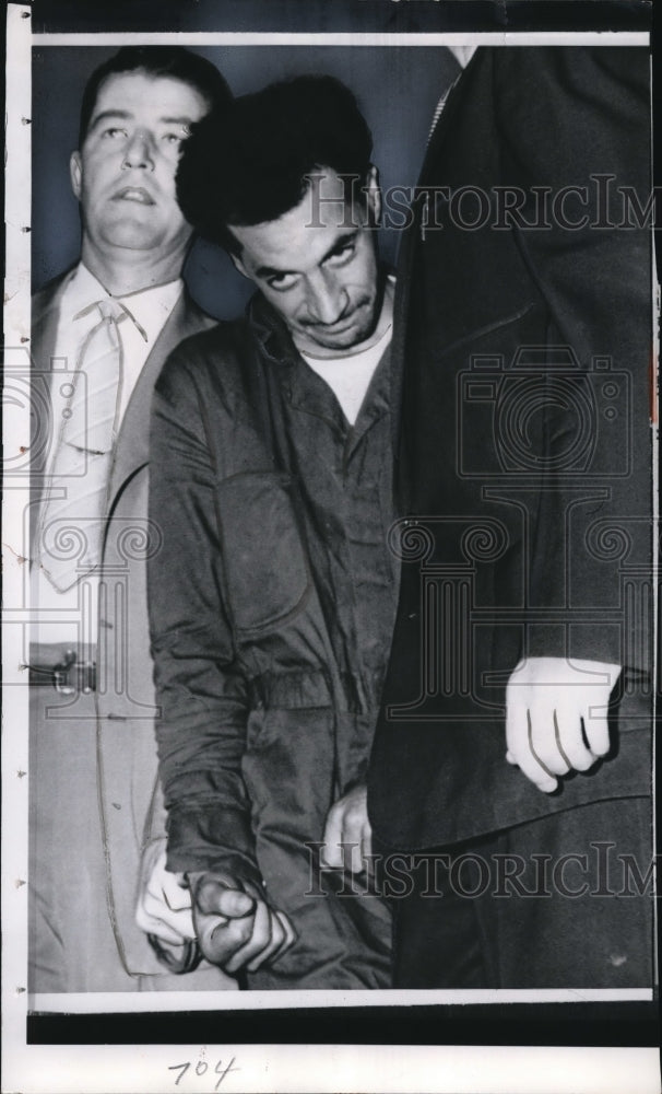1956 Press Photo Authorities in New York readying for speedy trial for Angelo Jo