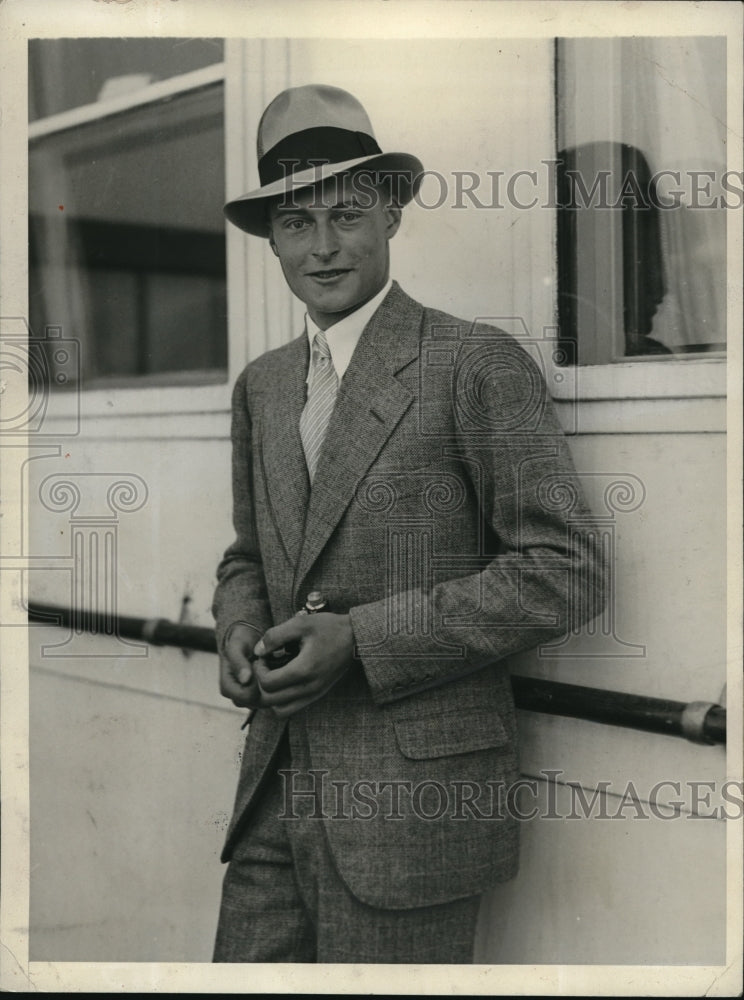 1932 Press Photo Prince Frederick of Prussia arrives in NYC