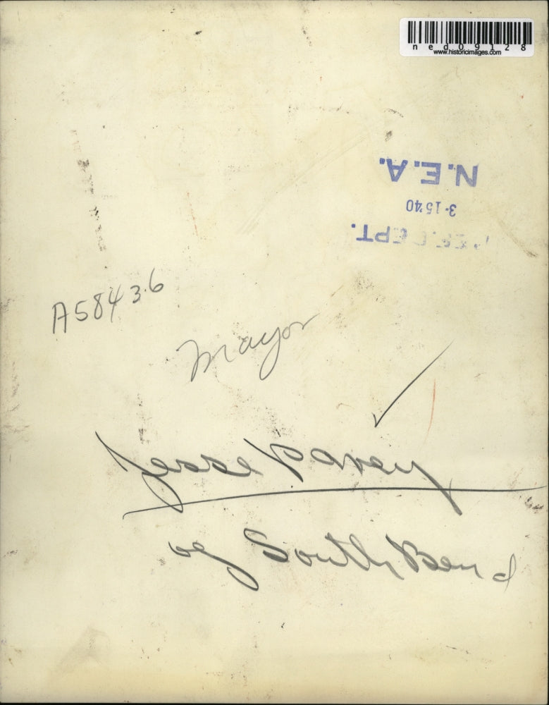 1940 Press Photo Jesse Pavey of South Bend Ind