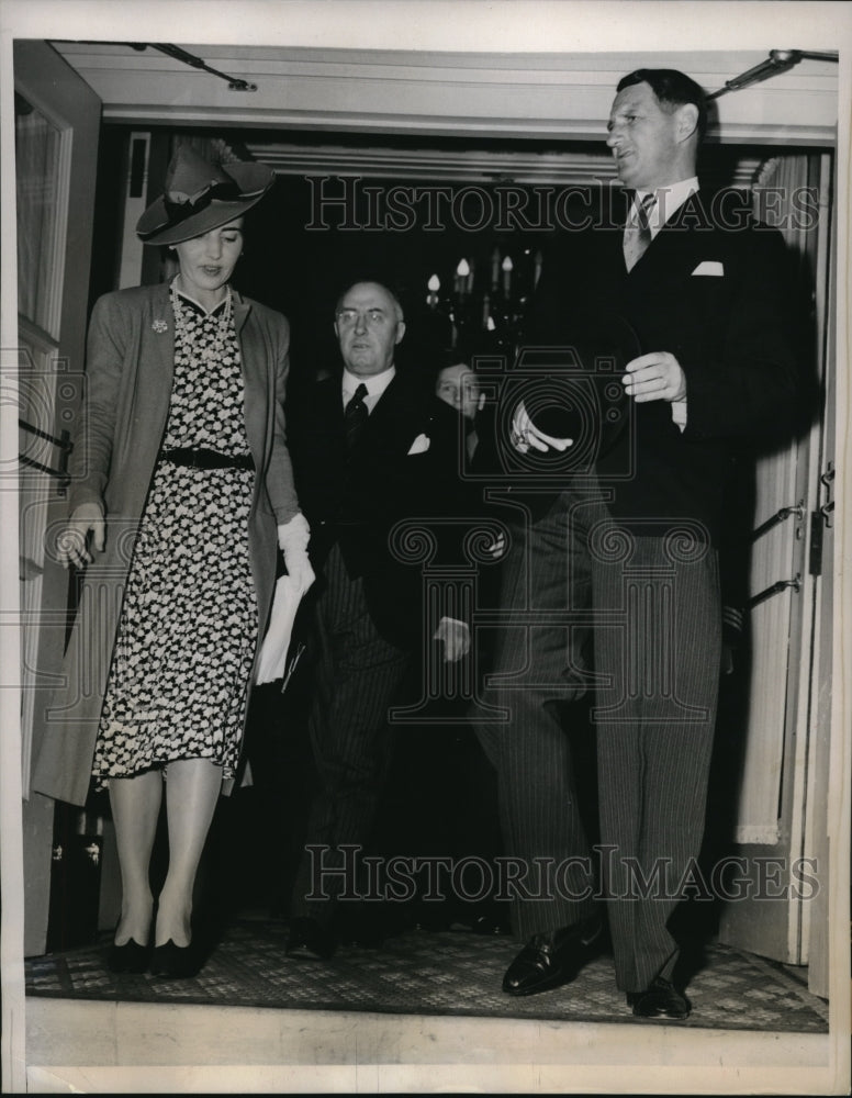 Load image into Gallery viewer, 1939 Media Photo La Calif Crown Prince Frederick of Denmark Princess Ingrid
