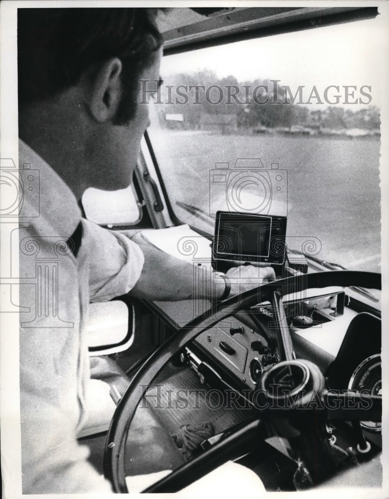 Load image into Gallery viewer, 1973 Media Photo Television safety feature designed for truck drivers in Europe
