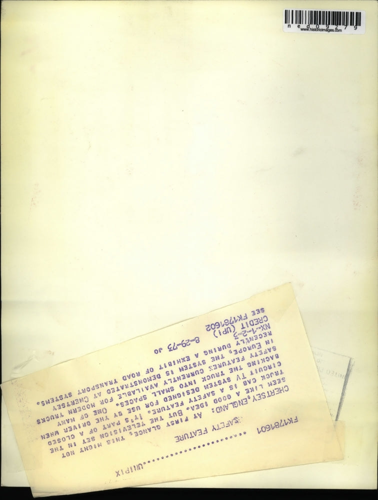 1973 Media Photo Television safety feature designed for truck drivers in Europe