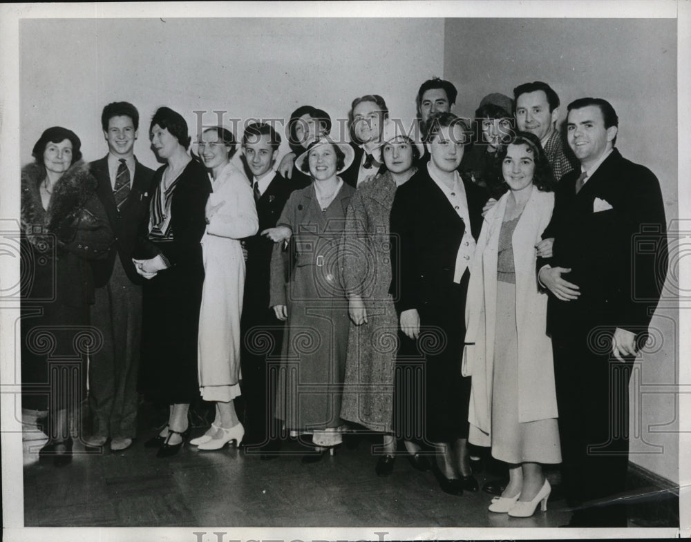 1934 Press Photo Cast of the Musical Drama Ross Roy