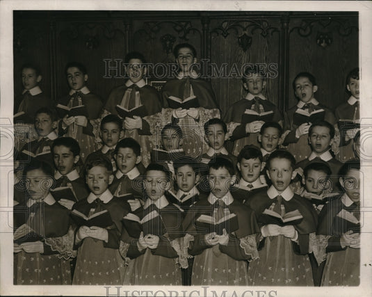 1939 Press Photo Choir Boys Singing