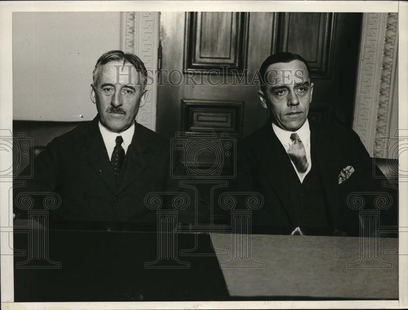 Load image into Gallery viewer, 1929 Press Photo Henry L Stimson and Eric Hendrick Louw
