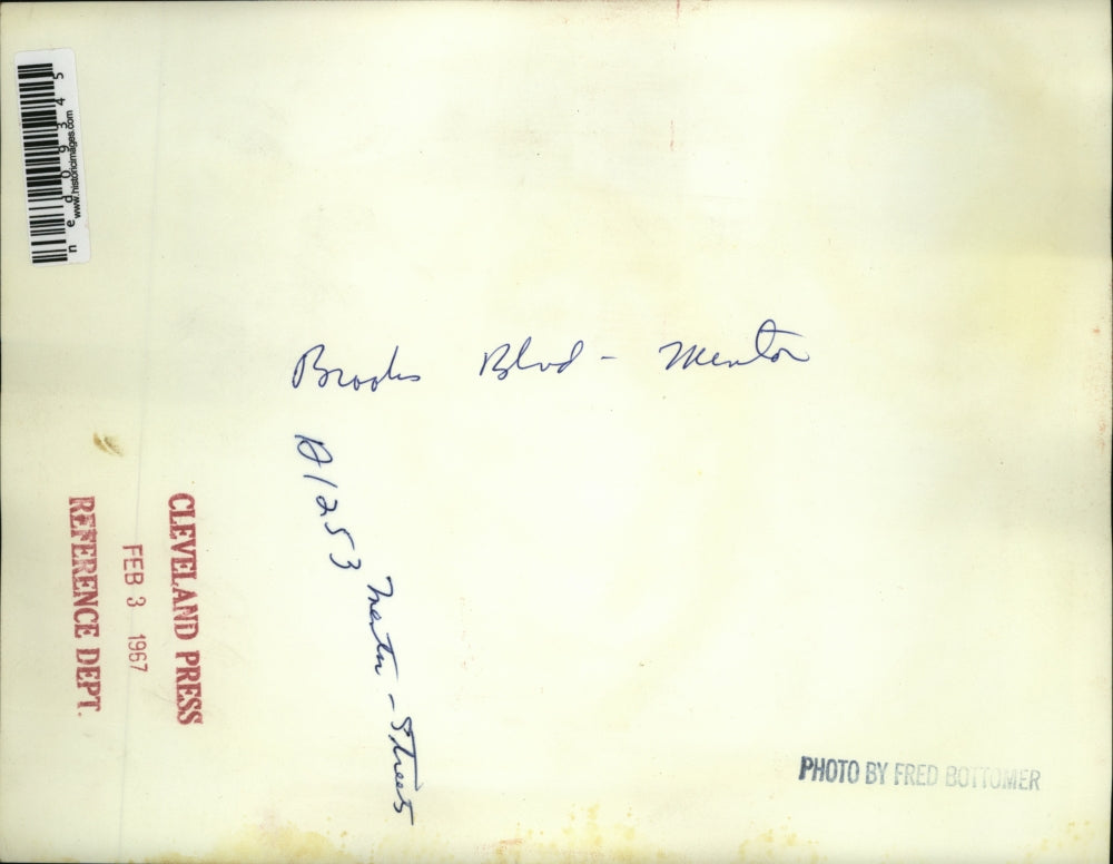 1967 Press Photo Flooded Brooks Boulevard in Mentor