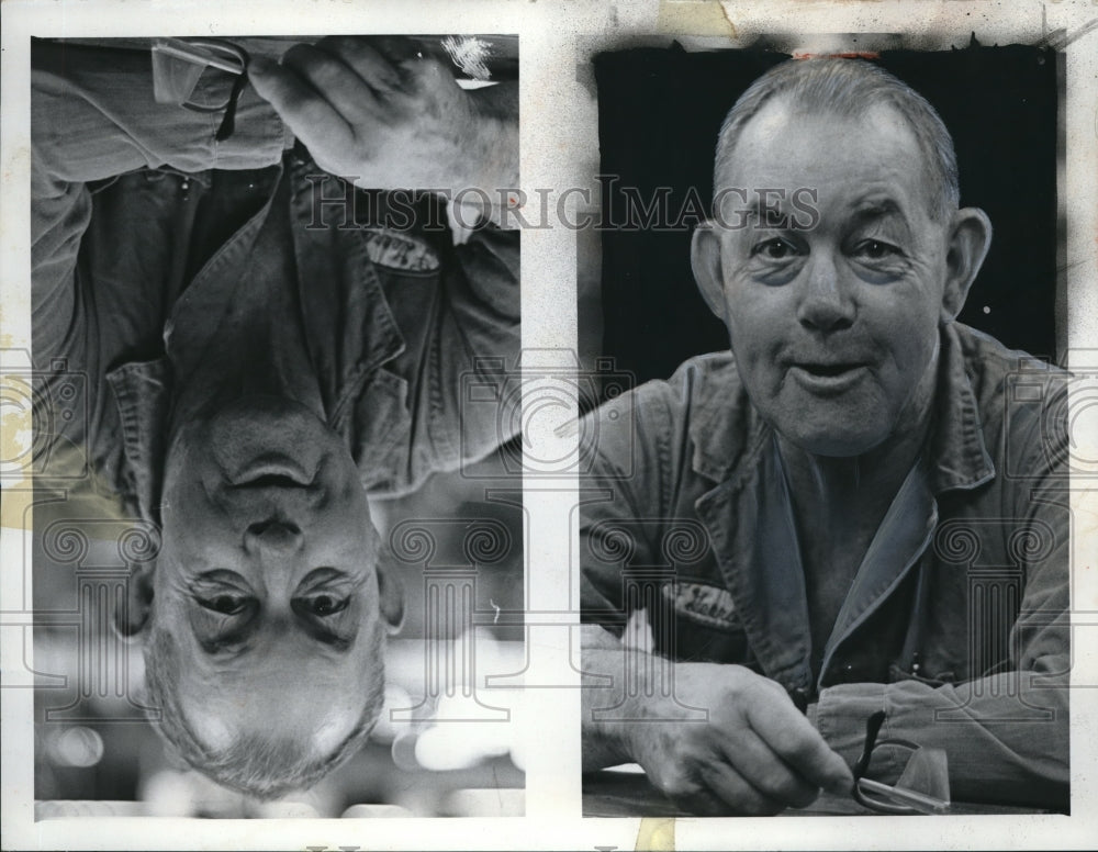 1970 Press Photo Floyd Garris, 120 pint blood donor in Indianapolis Ind