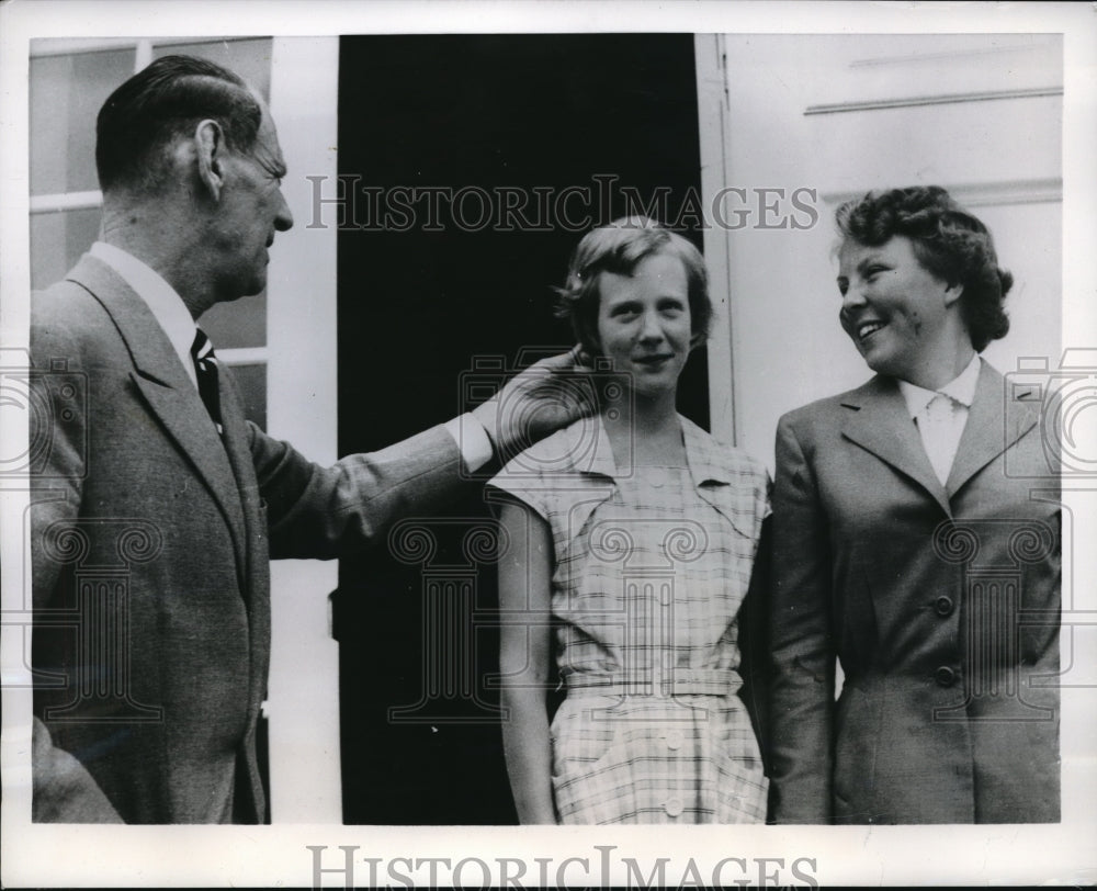 1954 Media Photo Graasten Denmark Frederik Margrethes Beatrix Danish Royalty