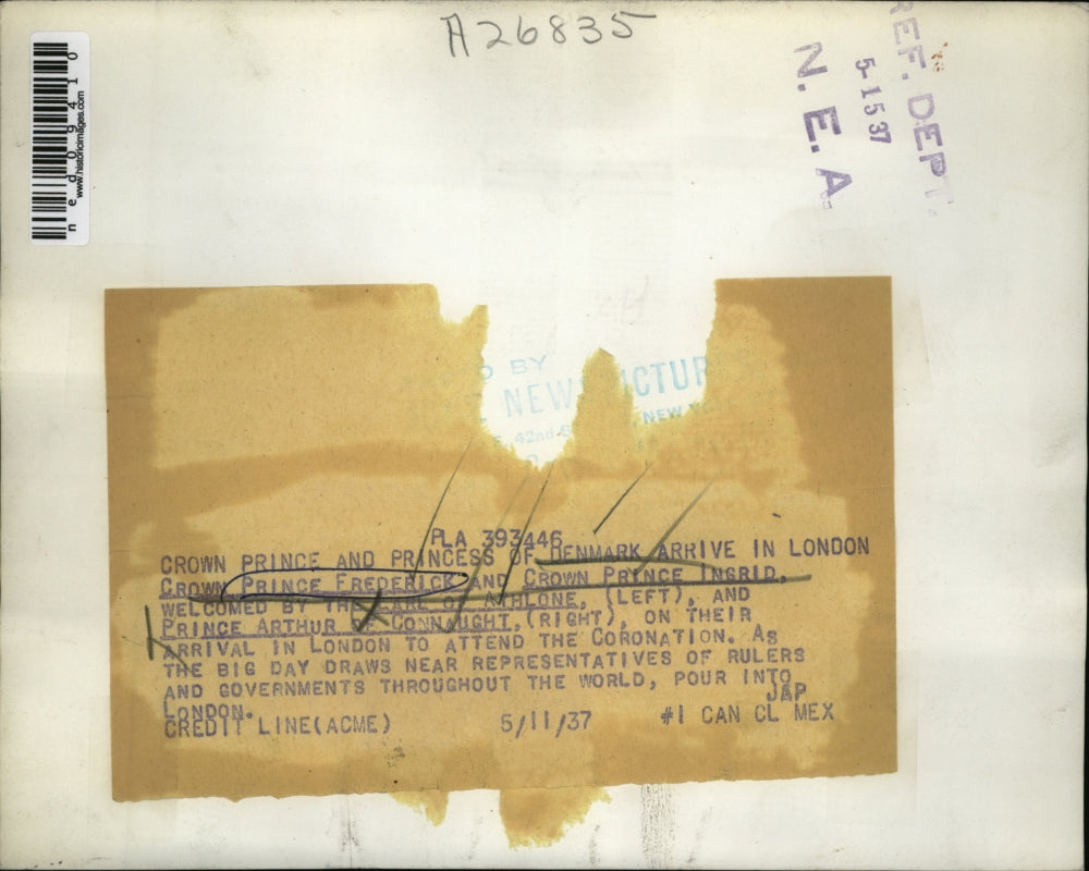 1937 Press Photo London Frederick Ingrid Carl Of Anthlone Royalty