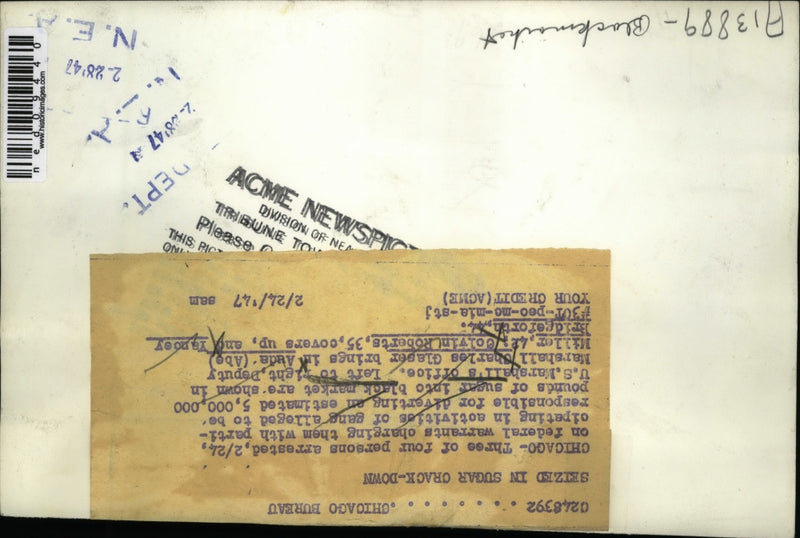 Load image into Gallery viewer, 1947 Media Photo Charles Glaser, Auda Miller, Colvin Roberts, Yanoey Bridgeforth
