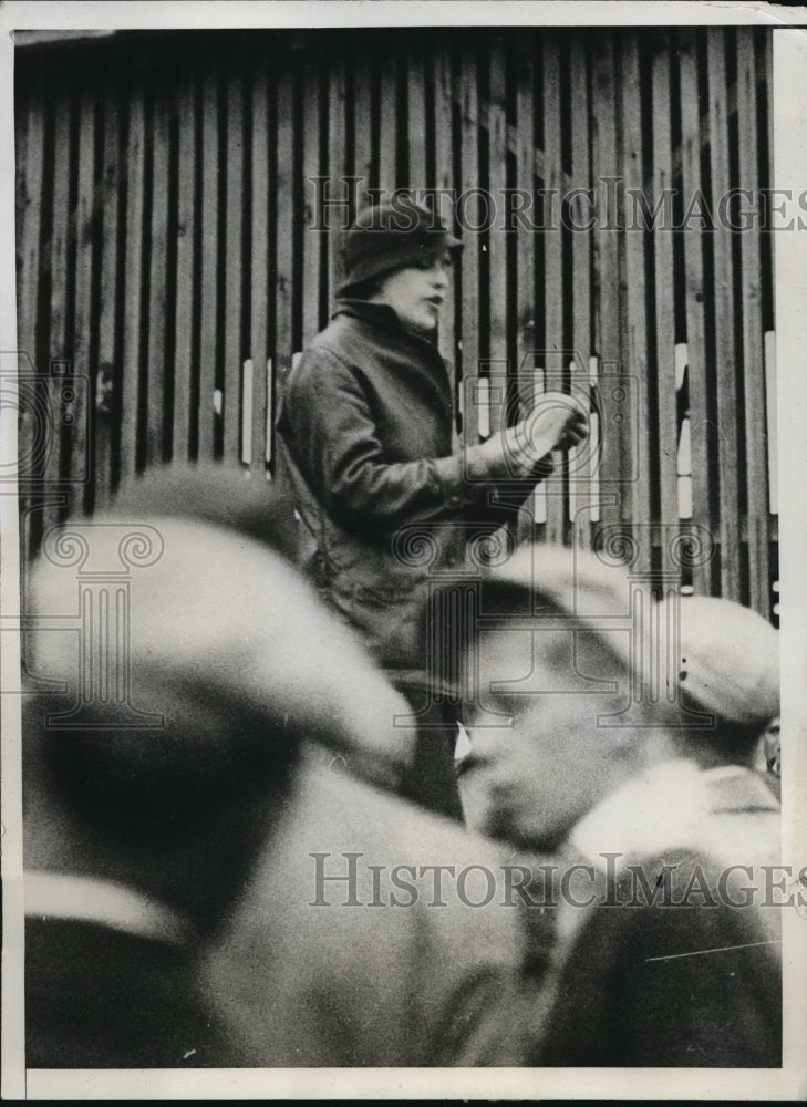1933 Press Photo Lillian Gales at Auction Sale of John Lelko Farm in Red Hill