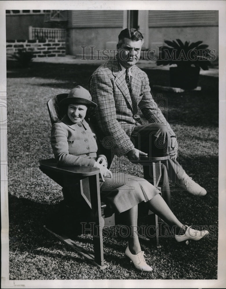 1938 Press Photo Charles H Griffin Of New Rochelle New York At Bermuda Hotel.