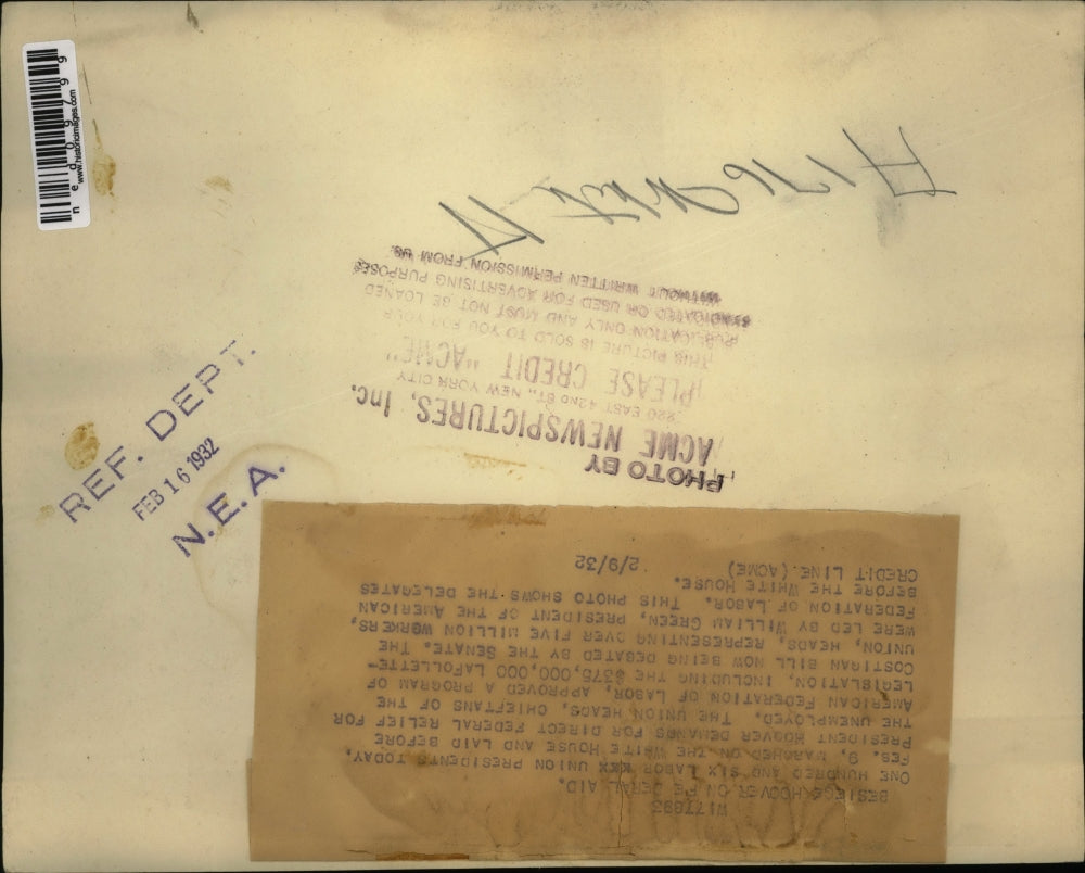 1932 Press Photo Delegates in front of the White House