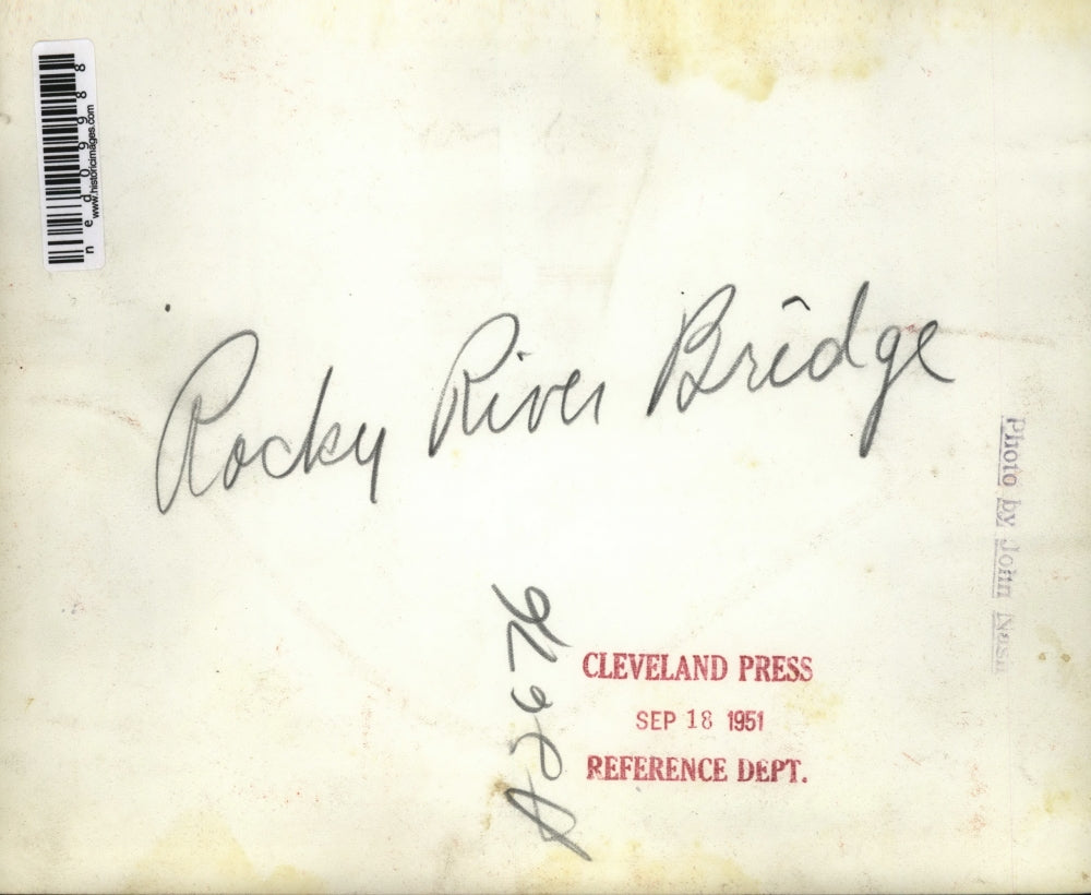 1951 Press Photo Rocky River Bridge Drawing - ned09988