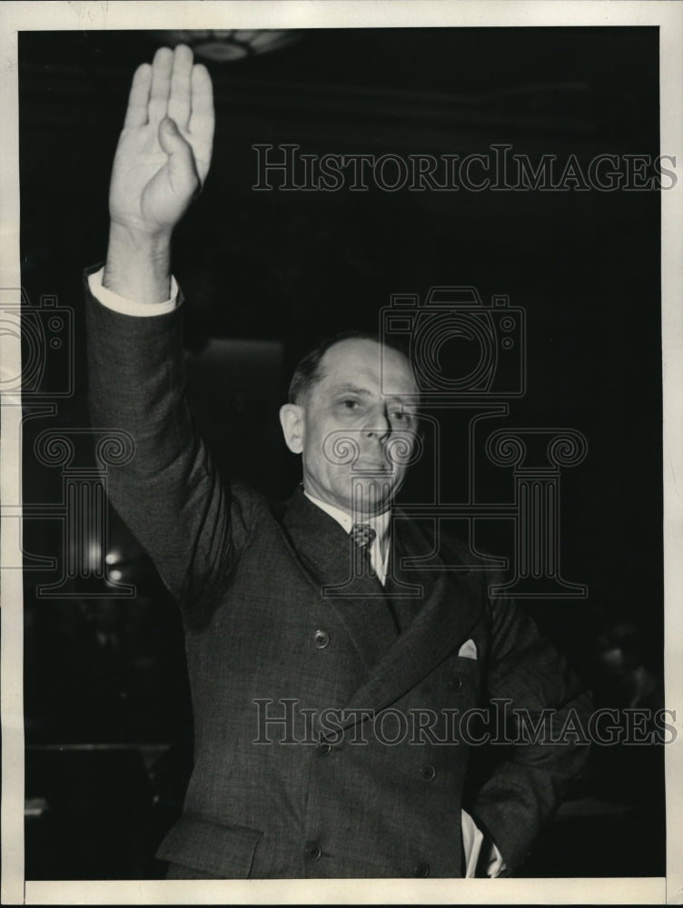 1936 Media Photo Kurt Grunwald Testifies Before the Senate Lobby Committee