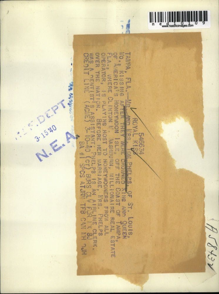 1940 Press Photo Tampa Florida Tom Phelps St. Louis Clinton M. Nashburn