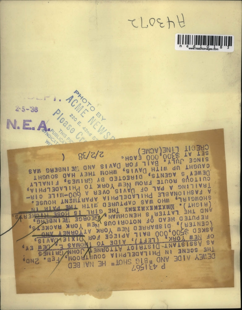 1938 Press Photo John Grimes Asks Bail for Dixie Davis & G Weinberg R Richerts