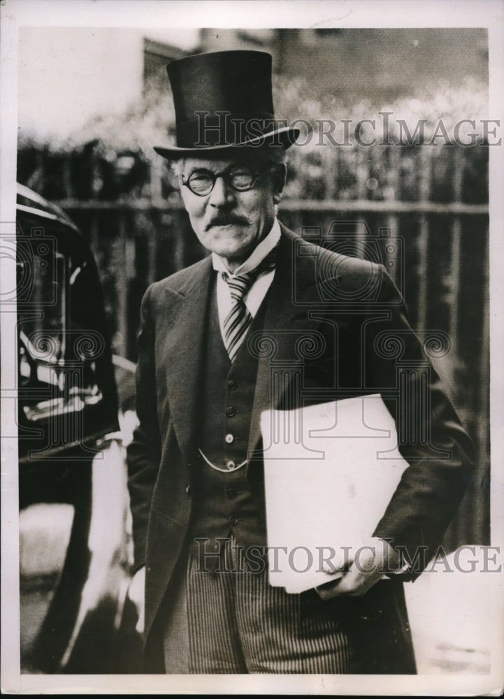 1937 Press Photo British Statesman Ramsay MacDonald