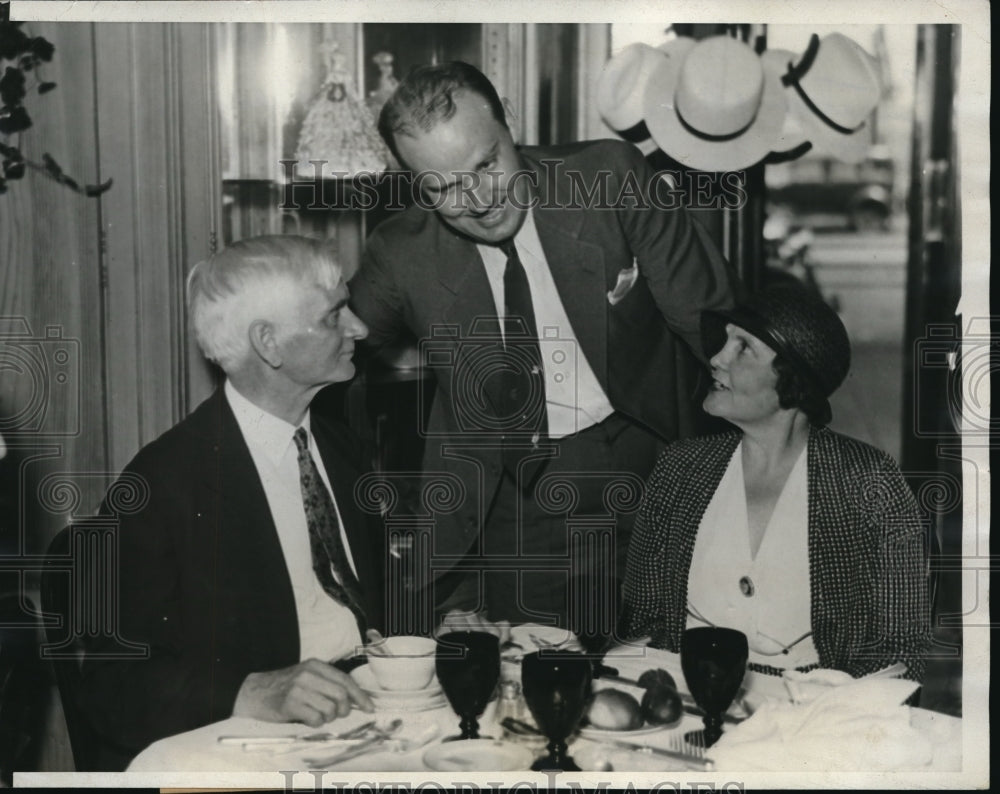 1932 Media Photo Mr and Mrs Thomas P Gore and John Oklahoma Marberry in Oklahoma