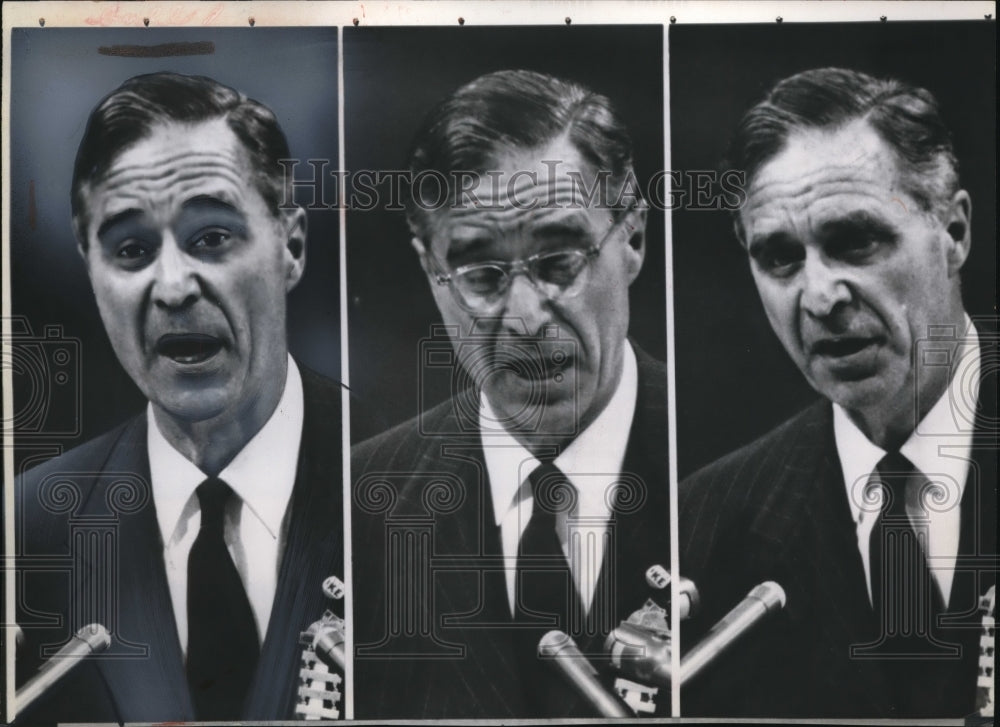 1956 Media Photo Sen. Prescott Bush as he reads the GOP platform