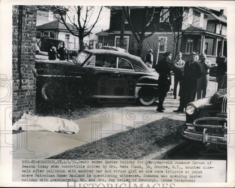 Load image into Gallery viewer, 1950 Media Photo Six Year Old Suzanne Carson Killed On Easter Holiday
