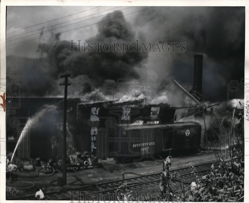 Load image into Gallery viewer, 1941 Media Photo The fire at the Wheeling Machine Products Company
