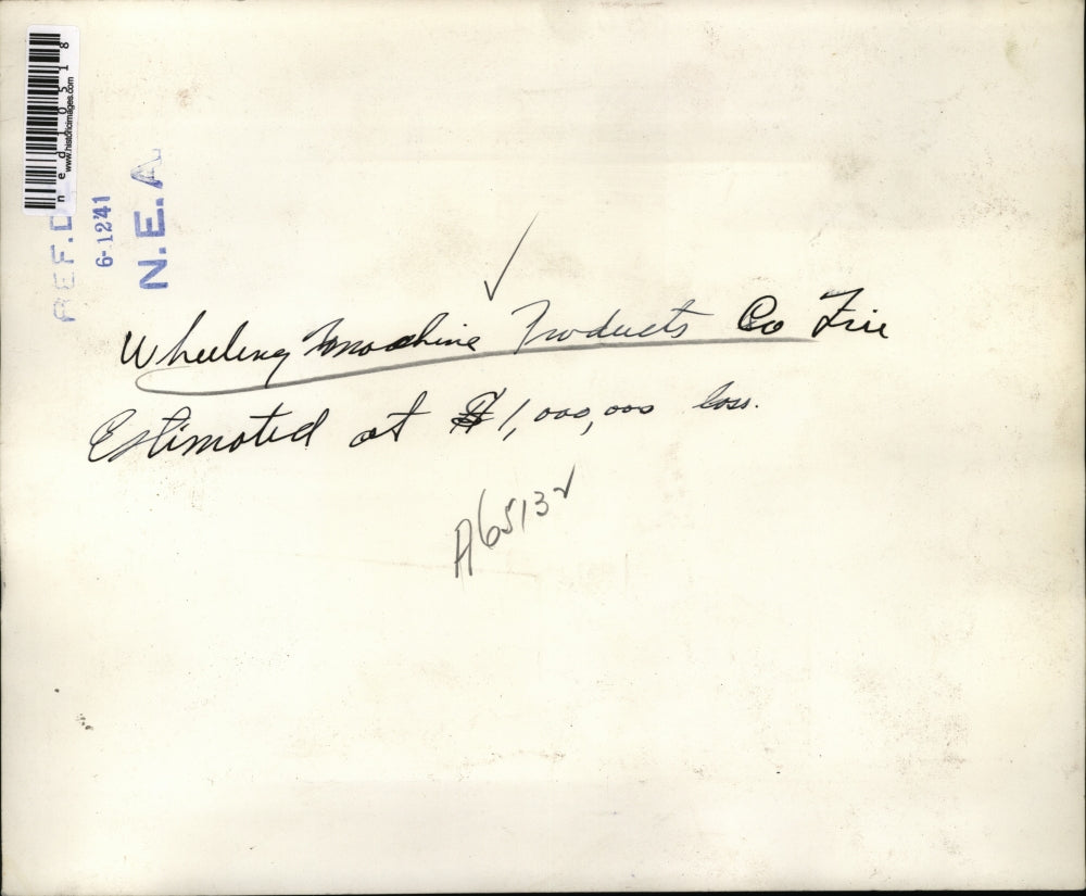 1941 Media Photo The fire at the Wheeling Machine Products Company