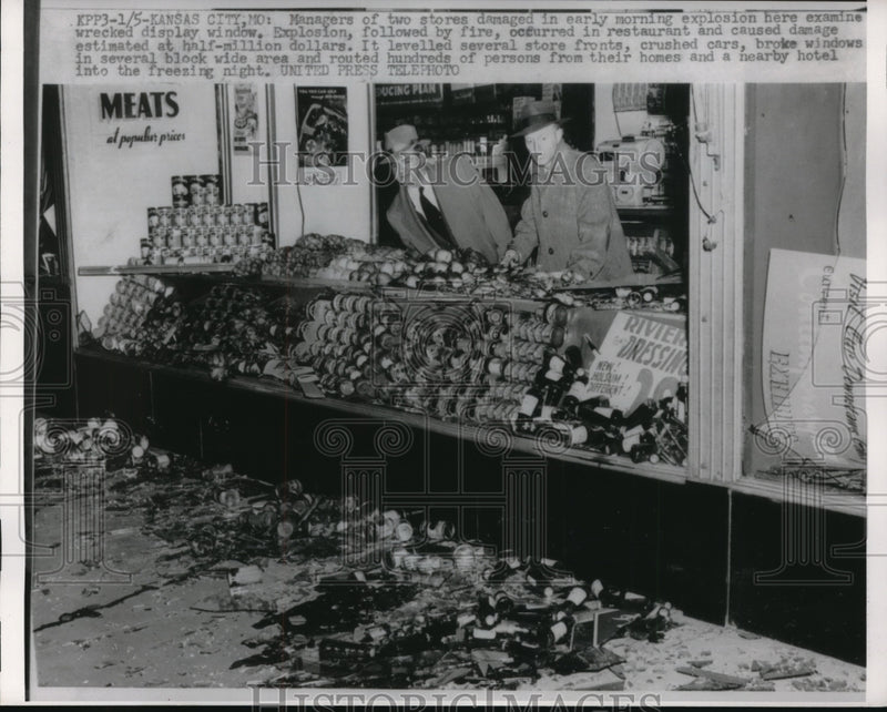 Load image into Gallery viewer, 1953 Media Photo An early morning explosions damaged business establishments
