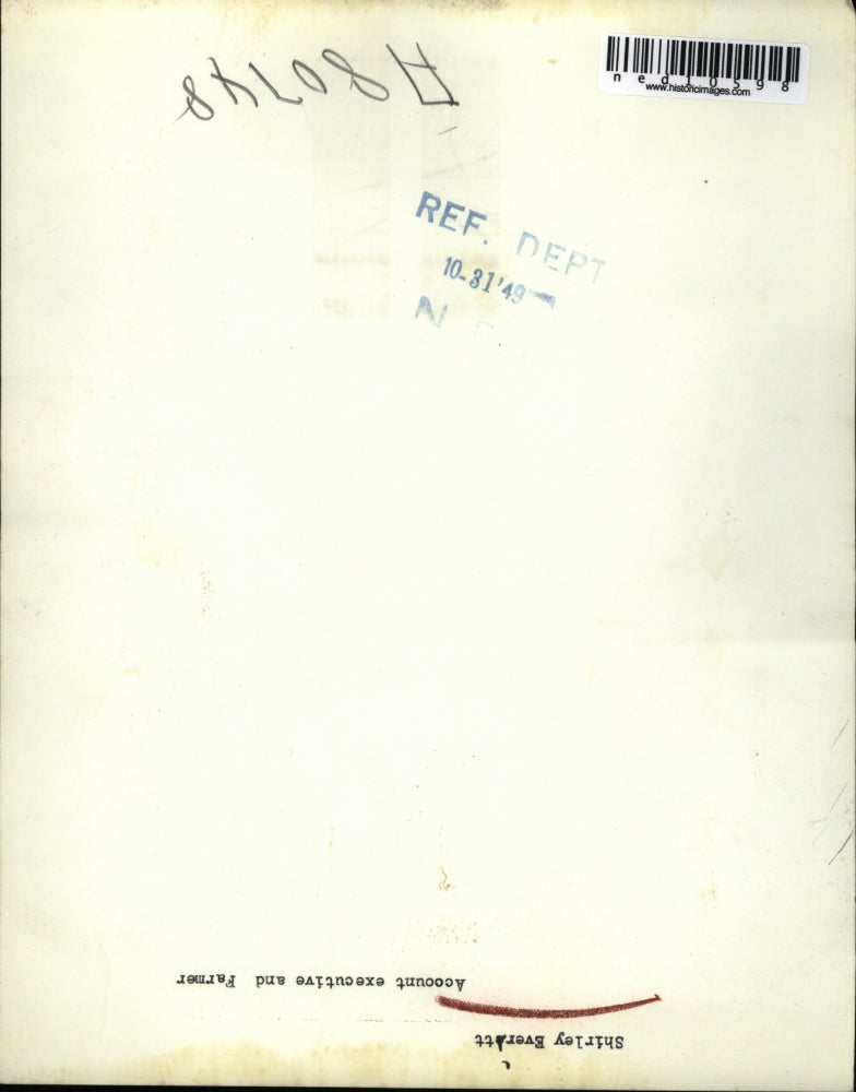 1949 Press Photo Shirley Everett, Account executive and farmer