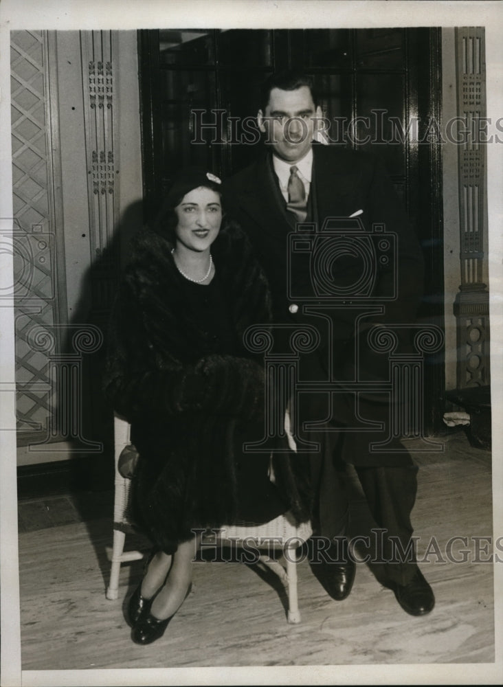 1934 Media Photo Mr & Hon William Garthwaite on Auqitania